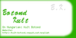 botond kult business card